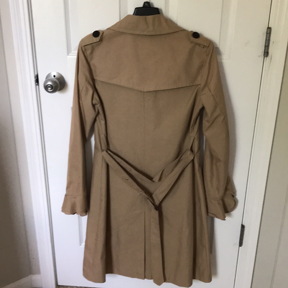 C&C California Tan Ruffle Jacket Size S - Picture 4 of 9